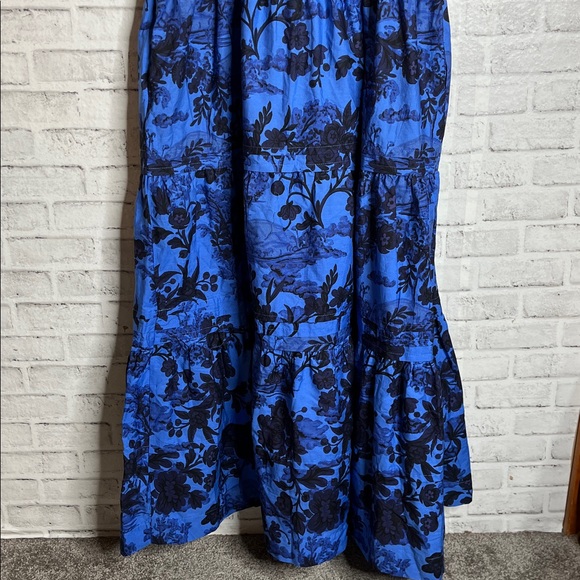 NWT Anthropologie Somerset blue black floral dress - Picture 8 of 9